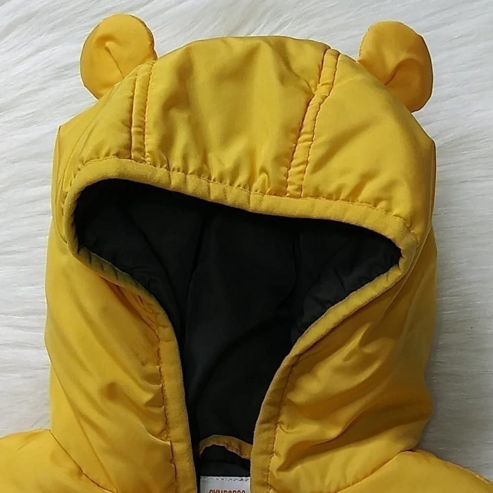 Gymboree Yellow‎ Bear Hooded Puffer Vest